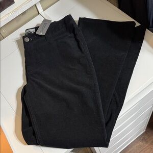 NWT Chico's STACEY Black Vintage Corduroy Pants Size 1.5